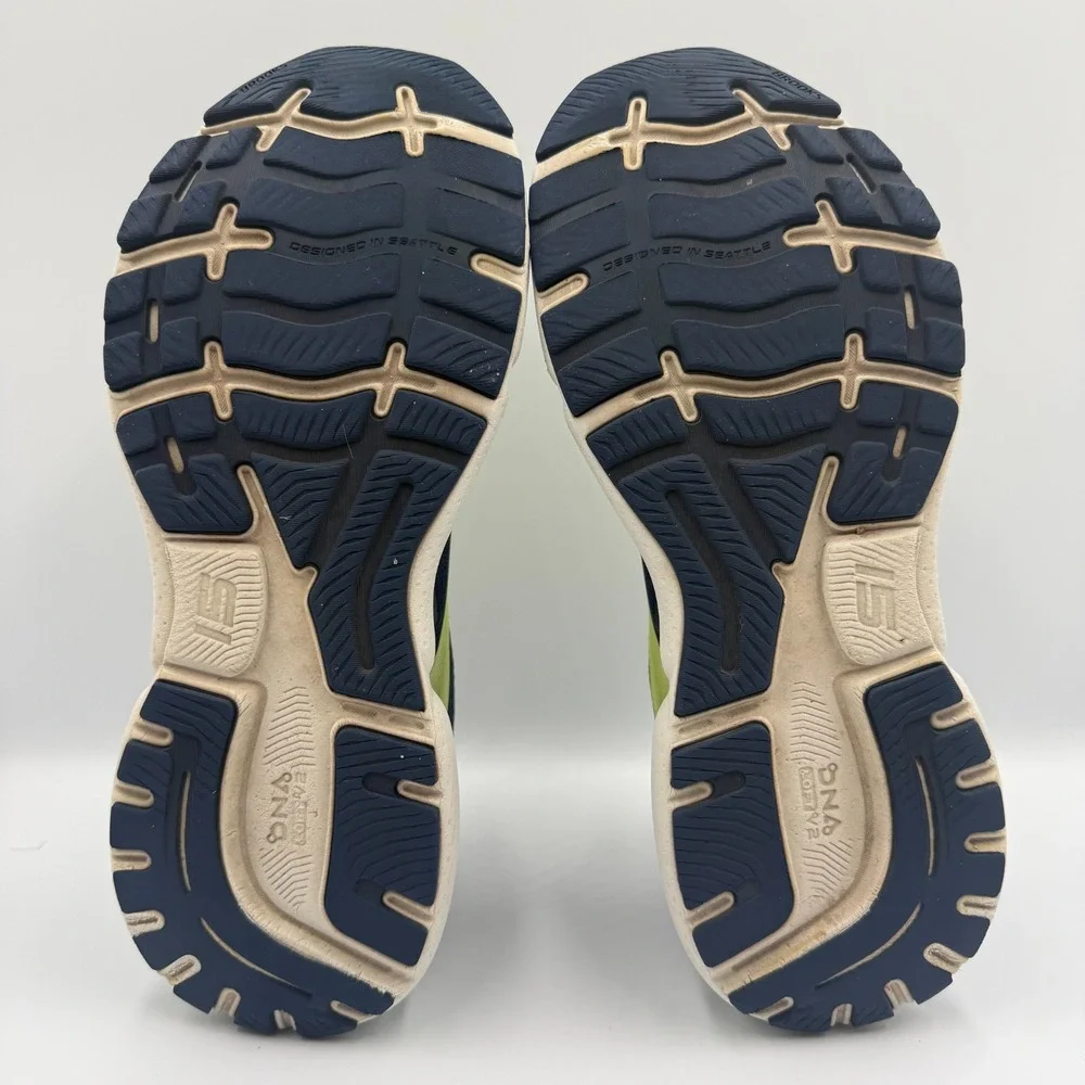 Brooks Ghost‎ 15 Blue Yellow Running Shoes Sneakers Men's Size 9 D 1103931D429